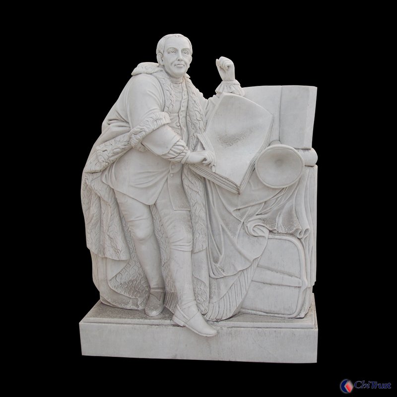 Shakespeare marble stone statue